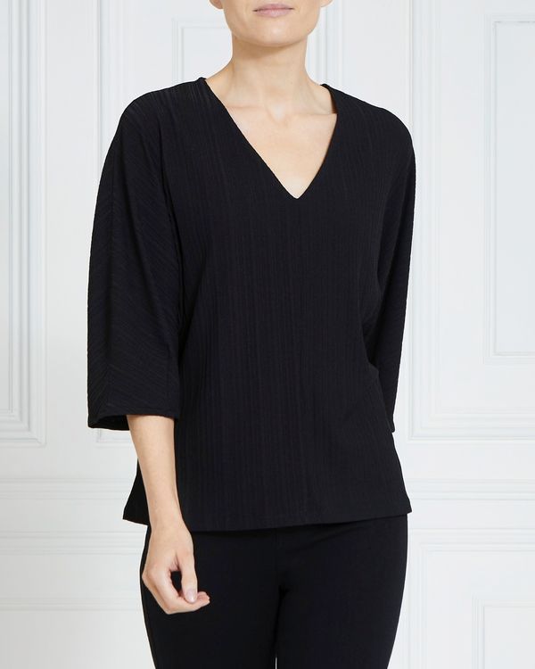 Gallery V-Neck Pleat Top