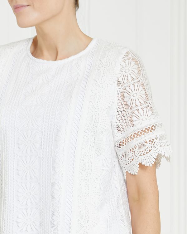 Gallery Short-Sleeved Lace Top