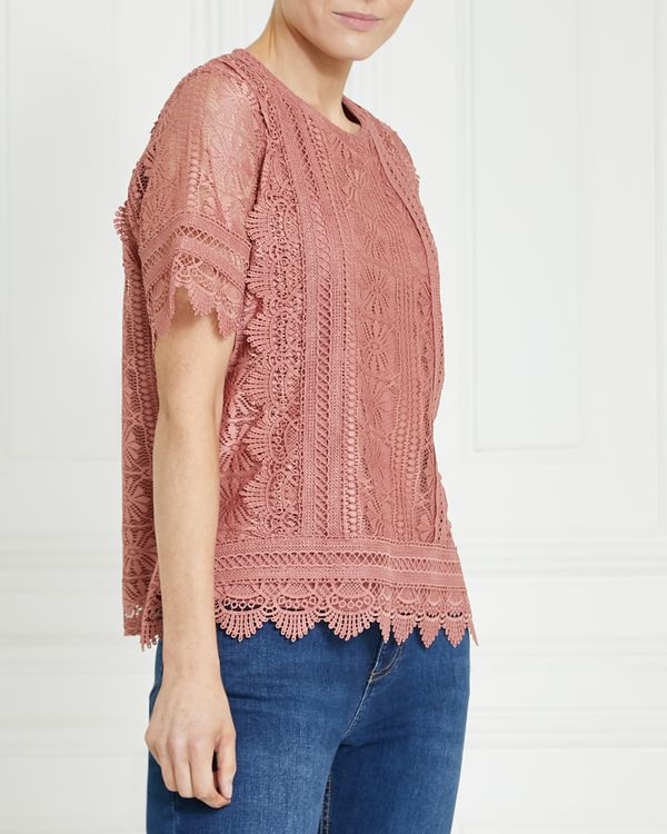 Gallery Short-Sleeved Lace Top