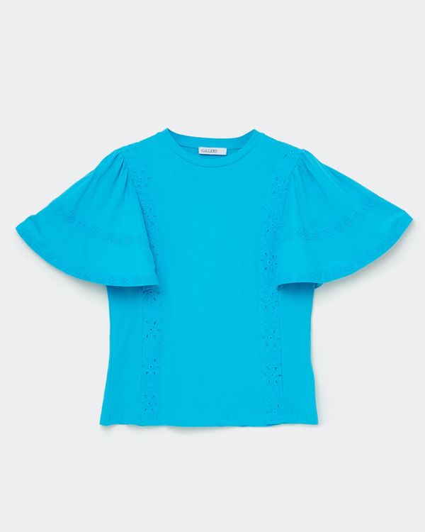Gallery Broderie Sleeve T-Shirt