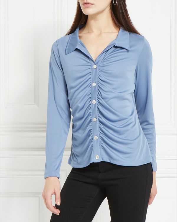 Gallery La Rive Button Ruched Shirt