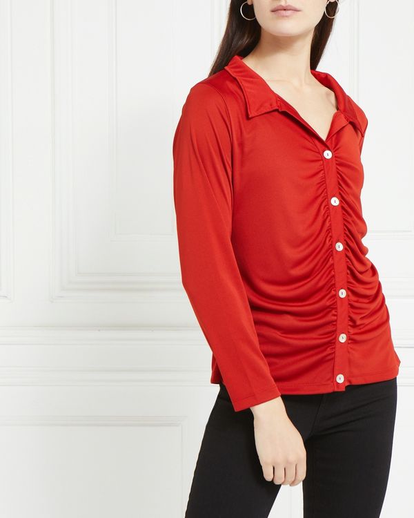 Gallery La Rive Button Ruched Shirt