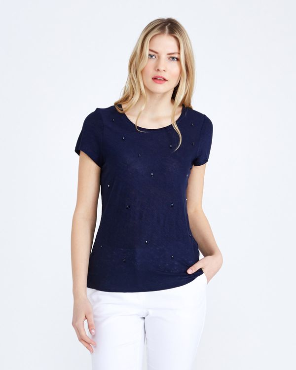 Gallery Sequin Knot Front Top