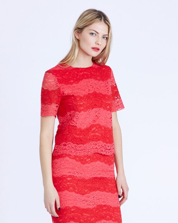 Gallery Stripe Lace Top