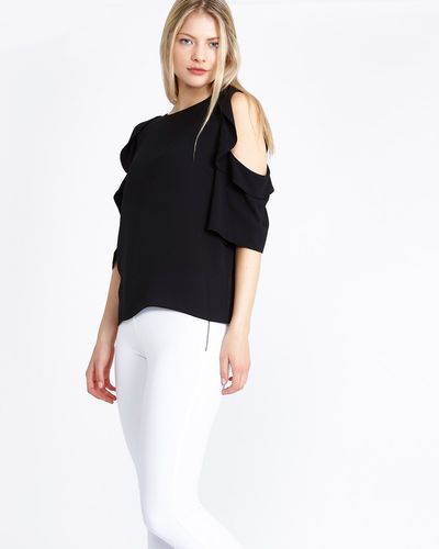 Gallery Ruffle Cold Shoulder Top thumbnail