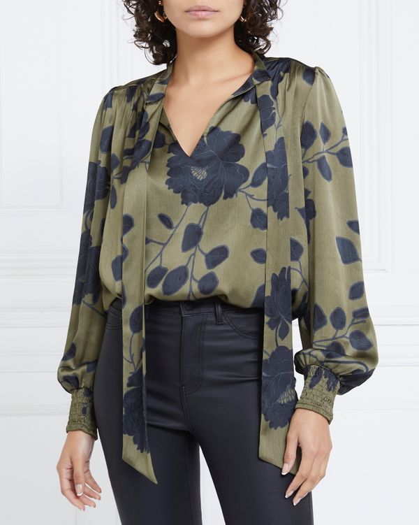 Dunnes Stores | Khaki Gallery Tie Back Top