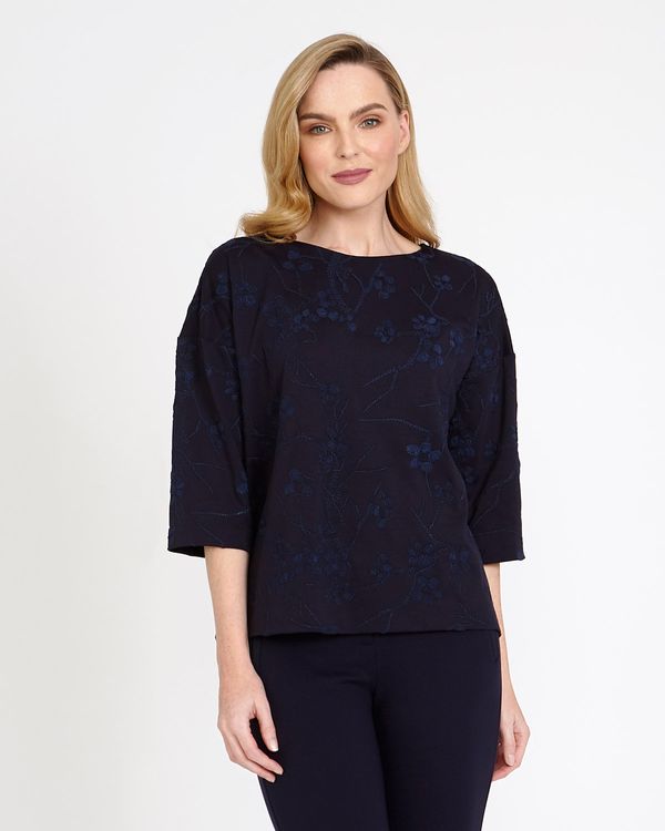 Gallery Floral Embroidered Top
