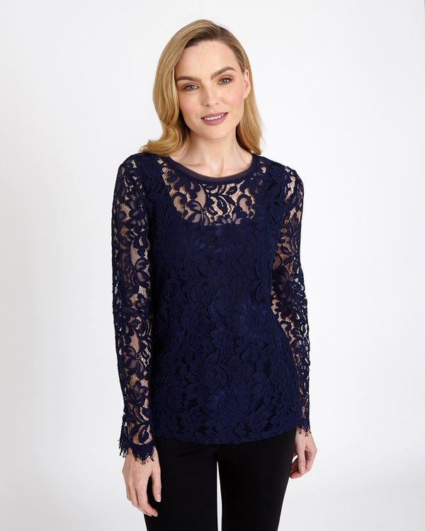 Gallery Lace Round Neck Top