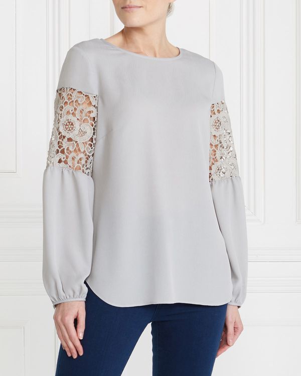 Gallery Lace Insert Sleeve Top