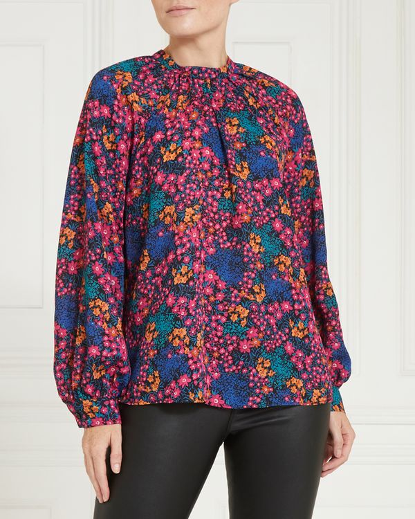 Gallery High-Neck Long Sleeve Top