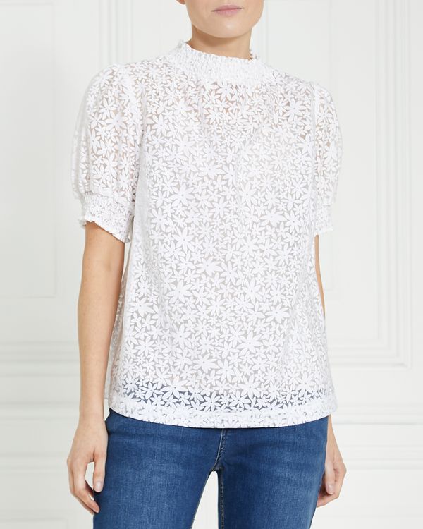 Gallery Shirred Neck Top