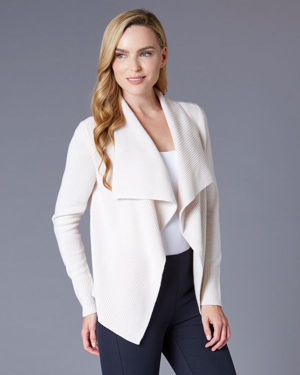 Gallery Angled Cotton Mix Cardigan
