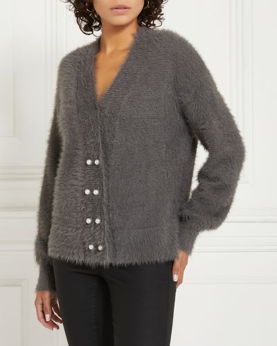 Gallery Fluffy Pearl Button Cardigan thumbnail
