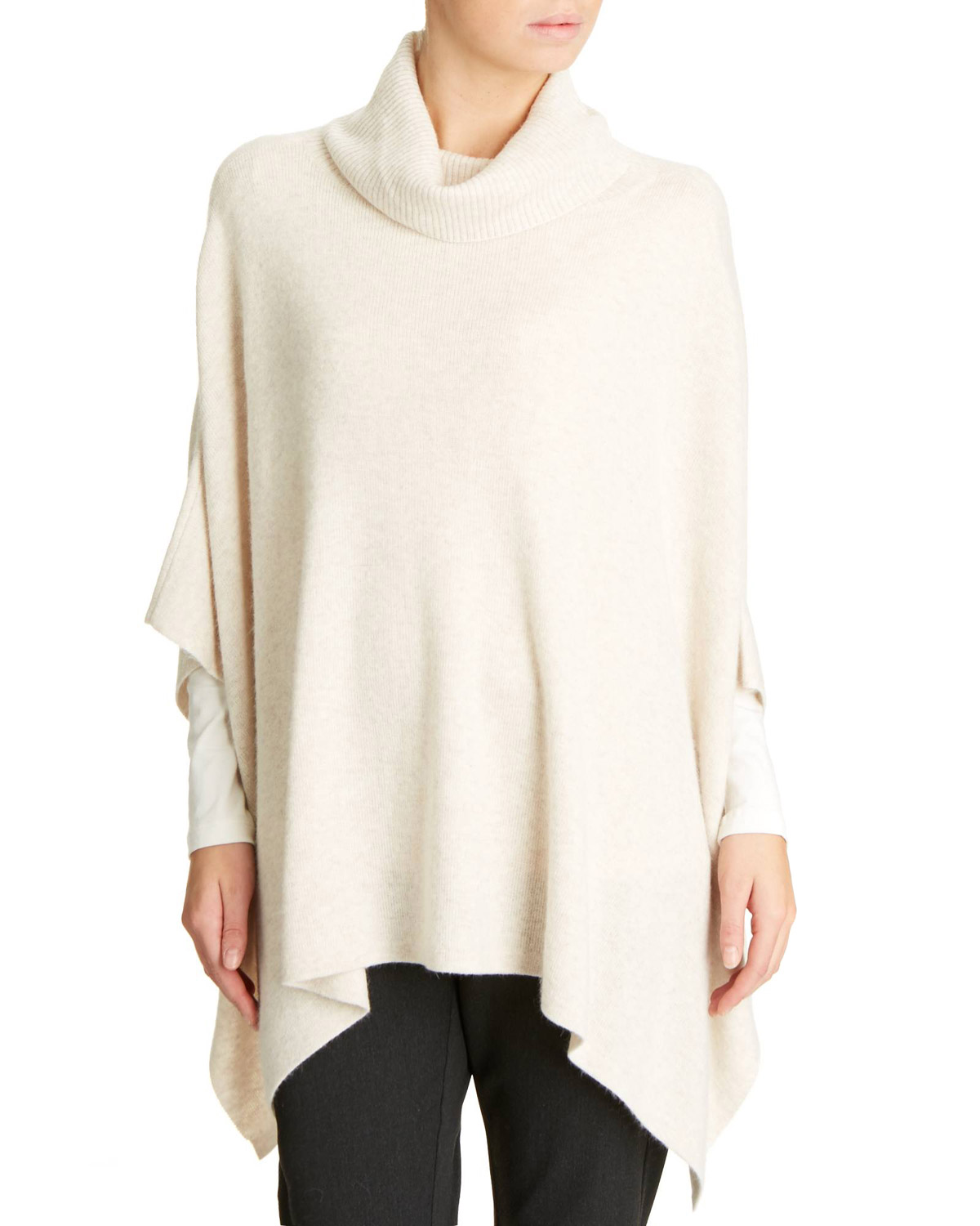 Dunnes Stores | Oatmeal Gallery Cowl-Neck Poncho Jumper
