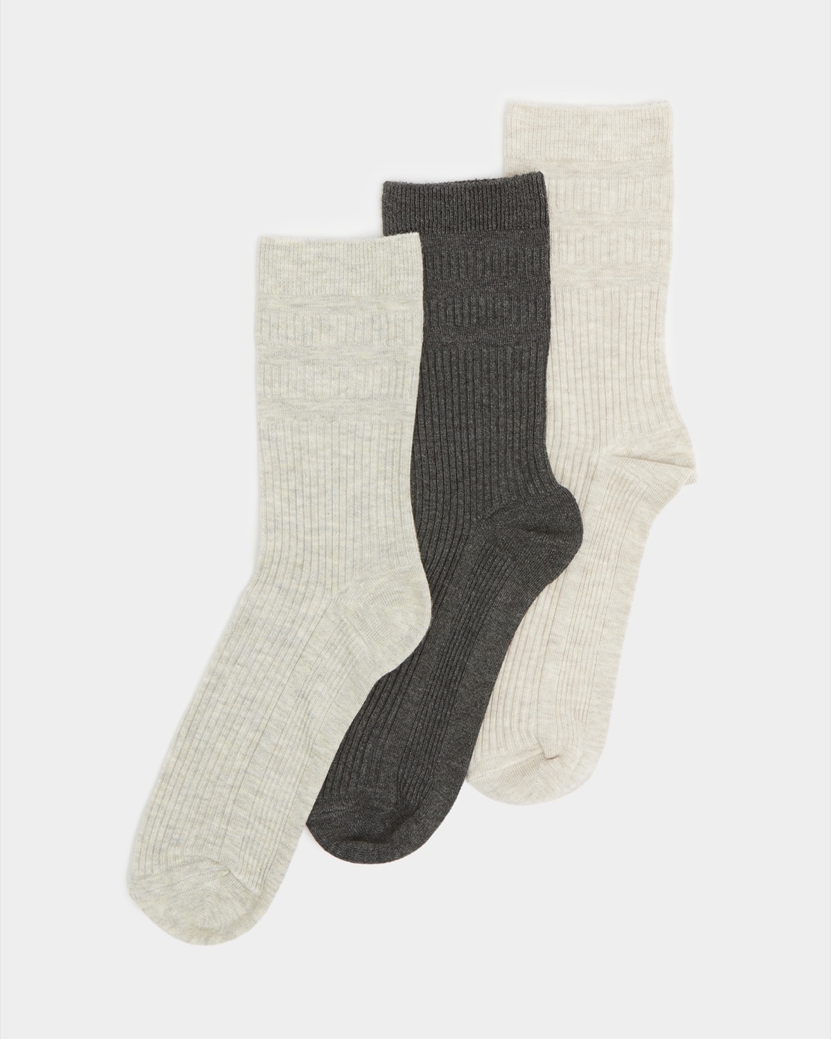Dunnes Stores | Oatmeal Bamboo Comfort Top Sock - Pack Of 3