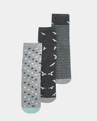 Cushion Design Bamboo Socks - Pack Of 3 thumbnail