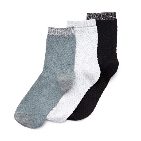 Lurex Honeycomb Socks - Pack Of 3
