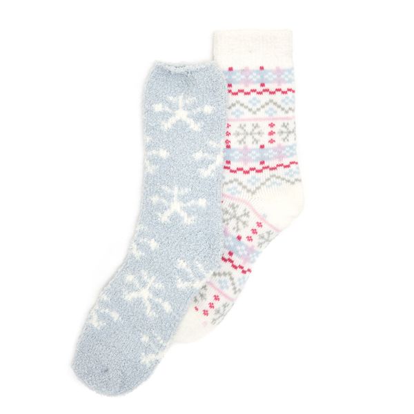 Cosy Knit Socks - Pack Of 2