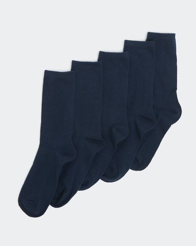 Cotton Rich Crew Socks - Pack Of 5 thumbnail