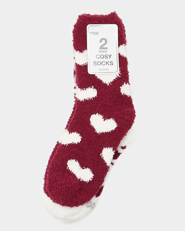 Cosy Knit Socks - Pack Of 2