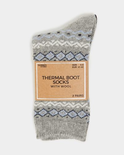 Boot Sock Fairisle Knit - Pack Of 2