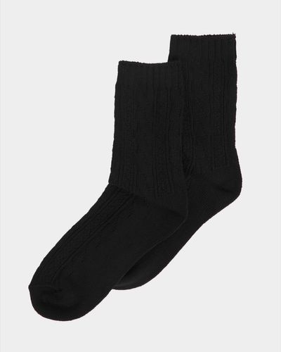 Cotton Blend Black Thermal Boot Socks - Pack Of 2
