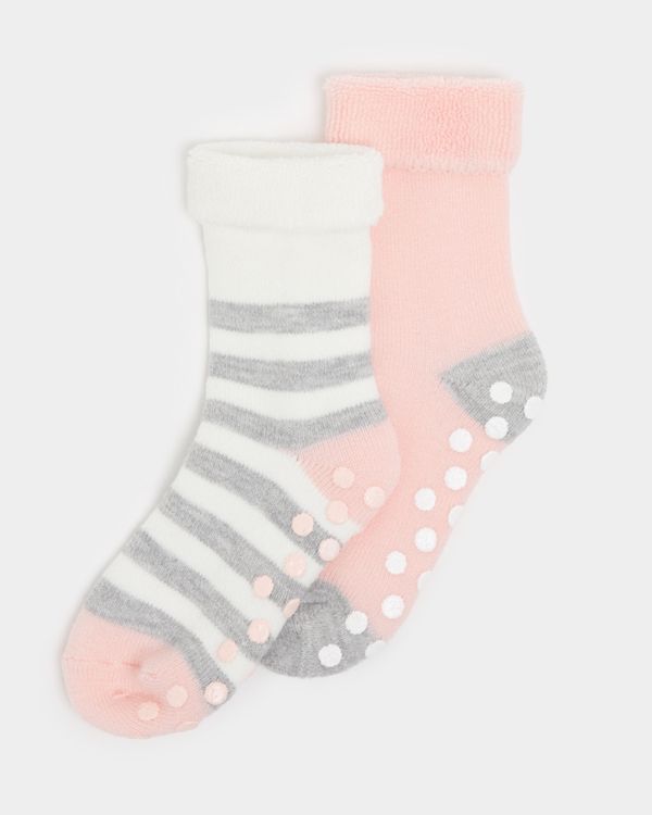 Gripper Sole Cosy Socks (Pack of 2)