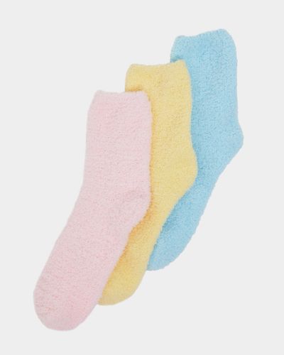 Quarter-Length Fluffy Socks - Pack Of 3 thumbnail