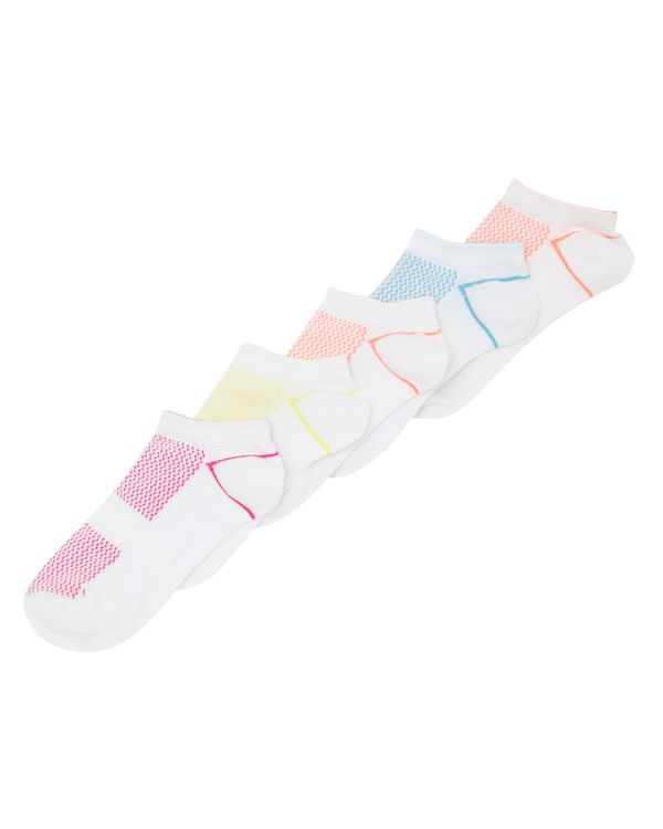 Striped Sports Liner Socks - Pack Of 5