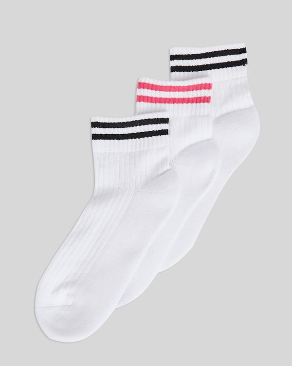 Rib Ankle Socks - Pack Of 3