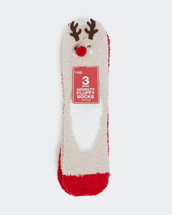3D Fluffy Socks - Pack Of 3