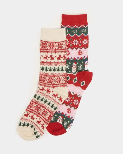 Dunnes Stores | Forest Christmas Socks - Pack Of 2