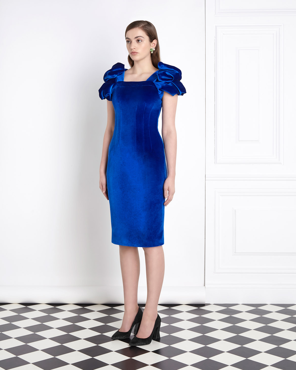 Dunnes Stores | Blue Joanne Hynes Draped Velvet Dress