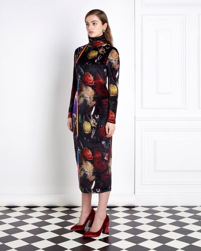 Joanne Hynes Velvet Rose Print Polo Dress thumbnail