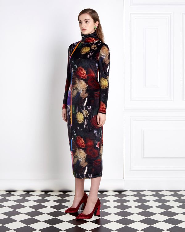 Joanne Hynes Velvet Rose Print Polo Dress