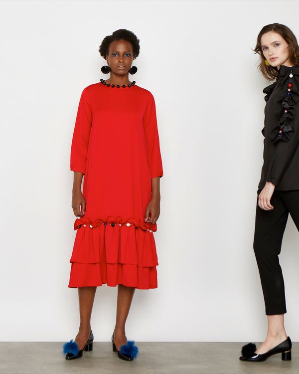 Joanne Hynes Red Composition Dress
