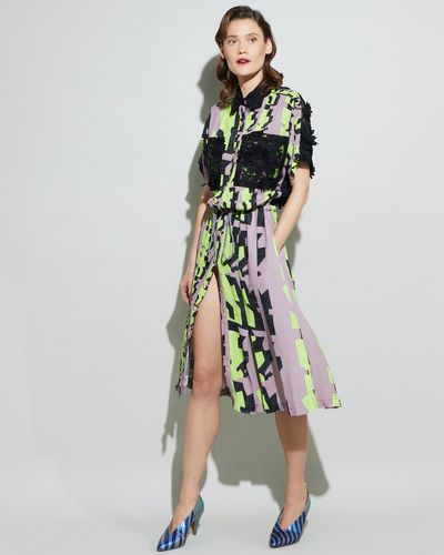 Joanne Hynes Floral Lace Midi Dress