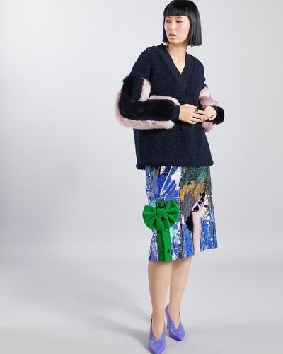 Joanne Hynes Sequin Skirt With Detachable Bow