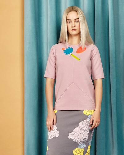 Joanne Hynes Lotus And Moon Perspex T-Shirt thumbnail