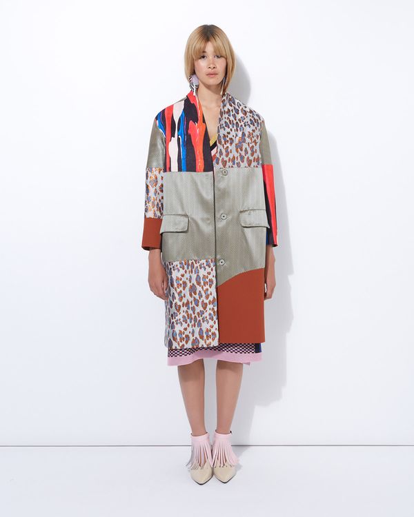 Joanne Hynes Textile Clash Coat