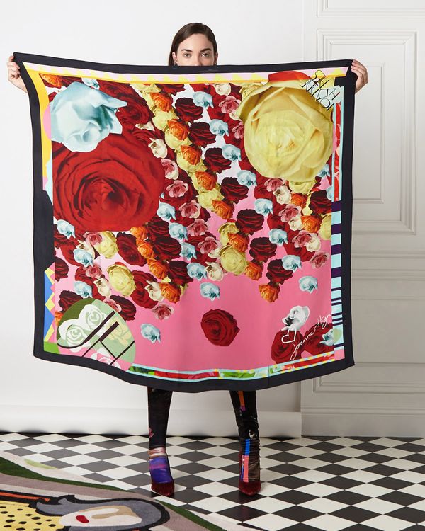 Joanne Hynes All Over Roses Pure Silk Scarf