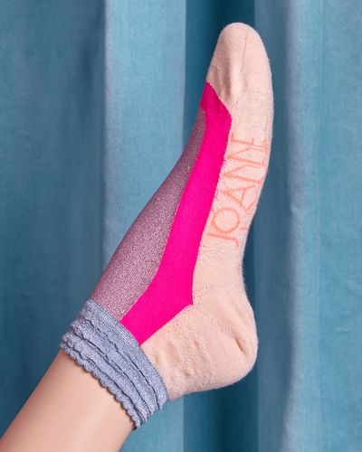 Joanne Hynes Pink Lurex Socks thumbnail