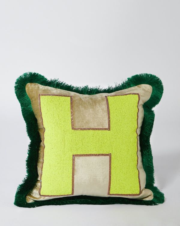 Joanne Hynes H Embellished Printed Cushion With Bag
