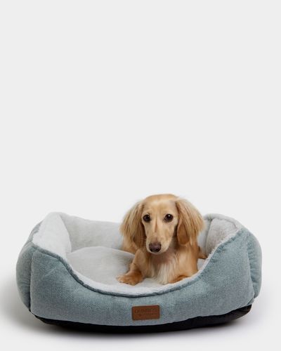 Faux Linen Dog Box Bed