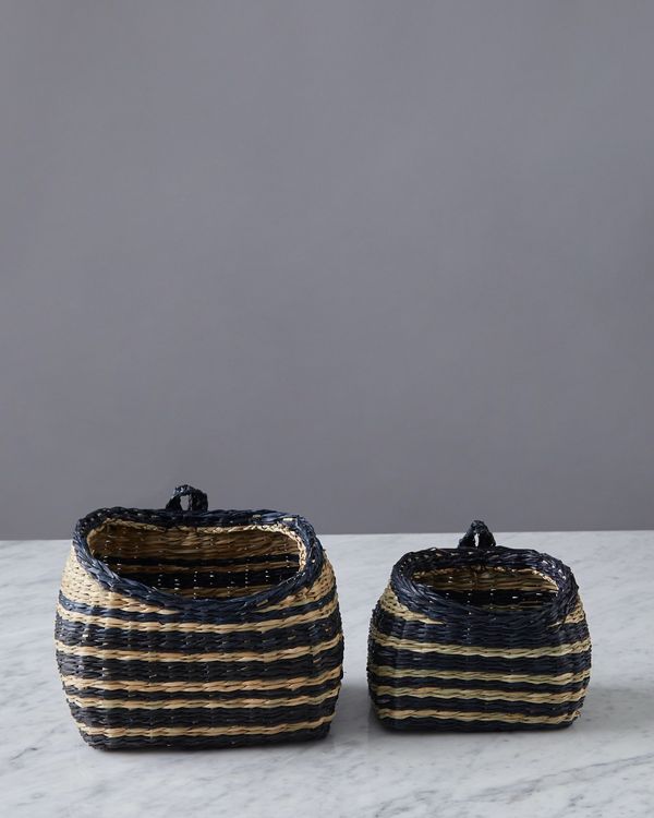 Helen James Considered Stripe Seagrass Storage Basket