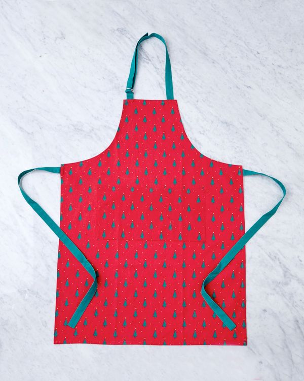 Helen James Considered Red Christmas Tree Apron