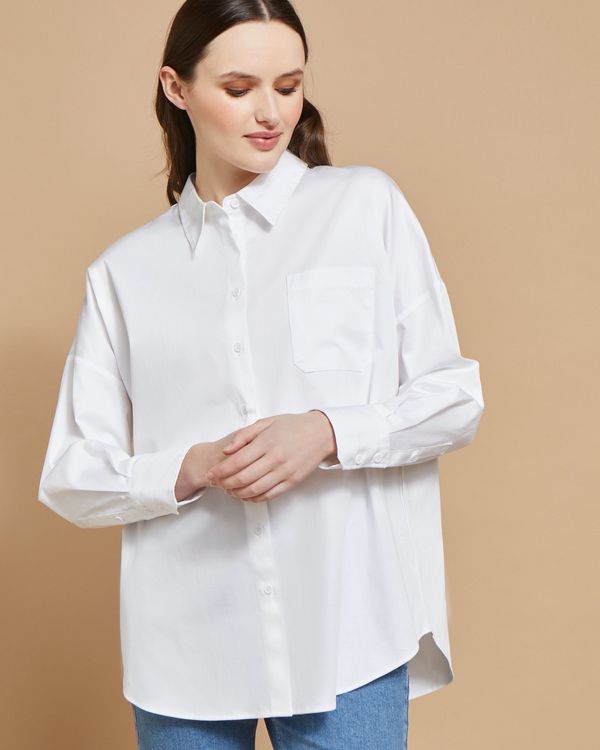 Dunnes Stores | White Paul Costelloe Studio Pocket Shirt in White