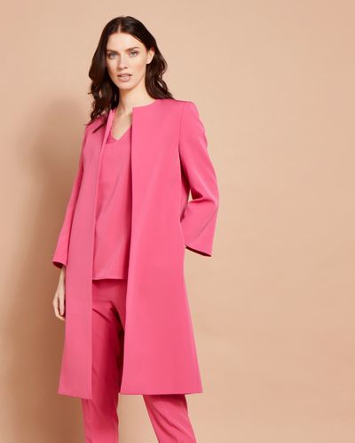 Paul Costelloe Studio Tailored Coat in Pink