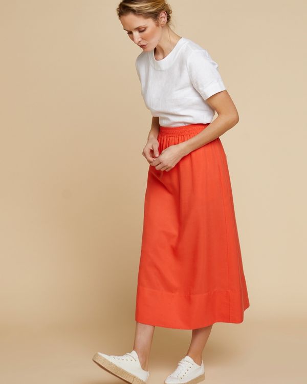 Paul Costelloe Living Studio Orange Jenny Midi Skirt