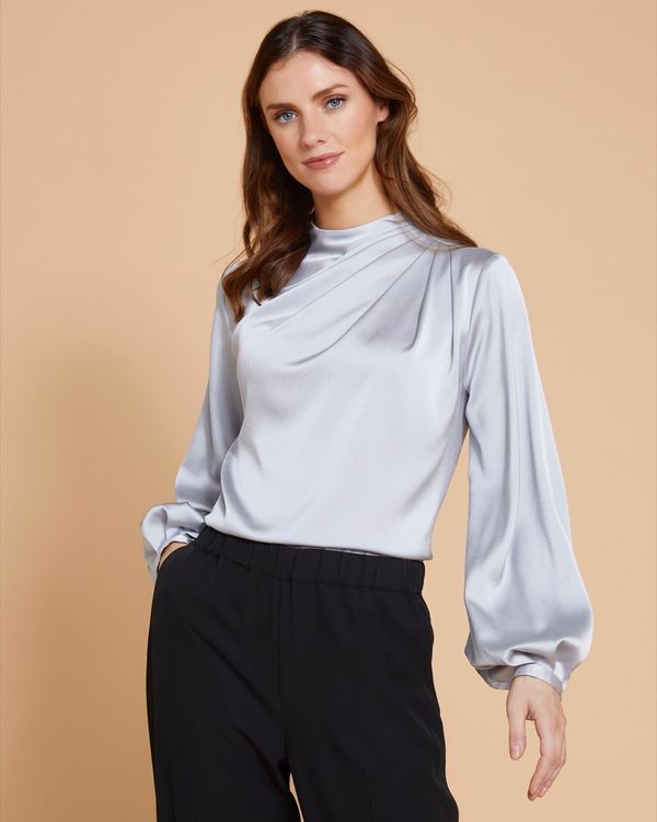 Dunnes Stores | Silver Paul Costelloe Living Studio Silver Draped Top